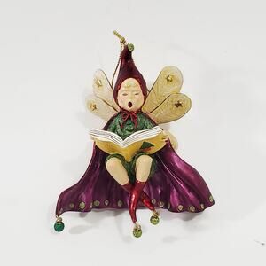 Vintage MMA Fairy Singing Noel Ornament 4"